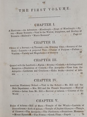 Travel book 1839, Greece after the 1821 revolution, volume 1