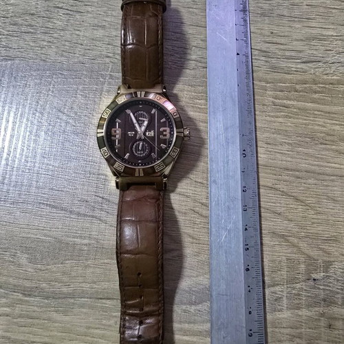 Visetti brown watch used, functional with leather strap