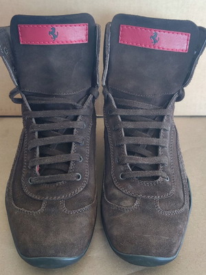 Tod's Ferrari leather suede boots No.36 unisex collectible like new brown