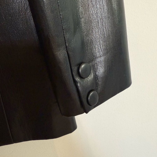 Zini leatherette jacket and pants set like new, black