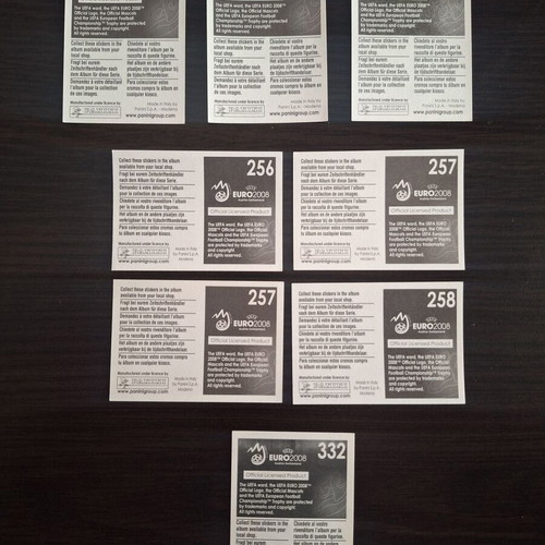 Panini Stickers Euro 2008 like new, printed in Italy and Brazil editions