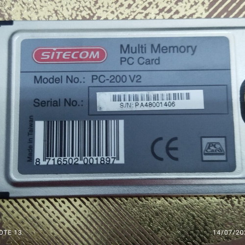 PC Card Reader like new, supports old memory cards