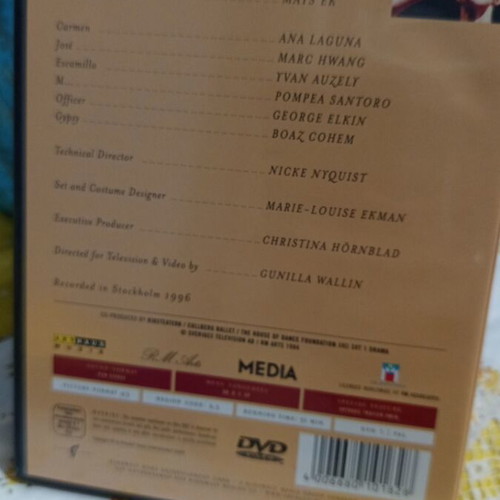 Carmen ballet DVD new, entechno genre