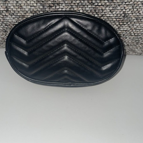 Belt bag with embossed quilted heart design, new