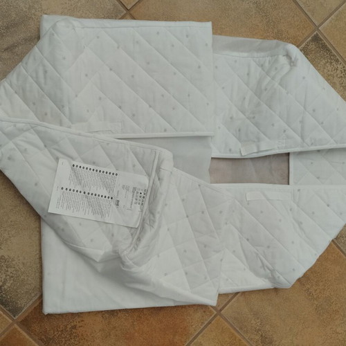 IKEA Protective Crib Bumper like new, white, 0.70x1.40 m