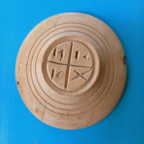 Wooden prosphoro stamp diameter 10.8 cm like new