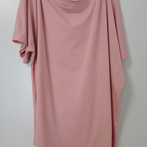 Shein pink one-shoulder t-shirt new, size L