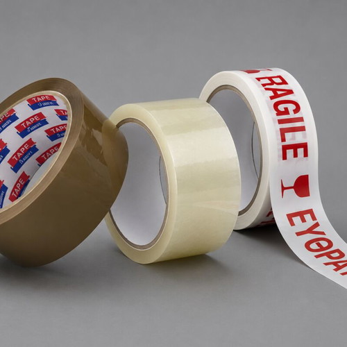 Packing tapes new, pack of 5 rolls, mixed colors