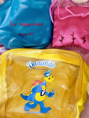 Children's accessory set used with backpacks, sandals and album
