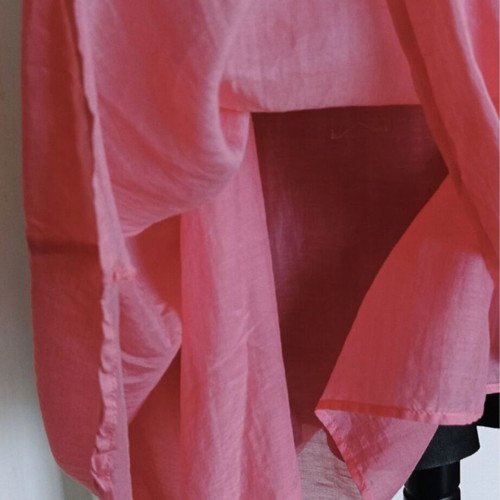 Pierre Cardin pink summer dress new, silk blend, size EU44