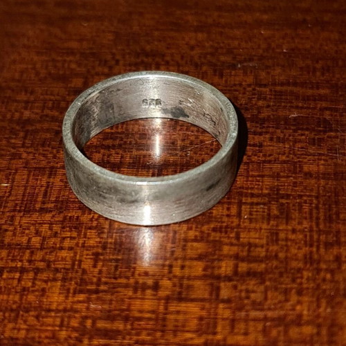 Silver ring 925 minimal used, size 51
