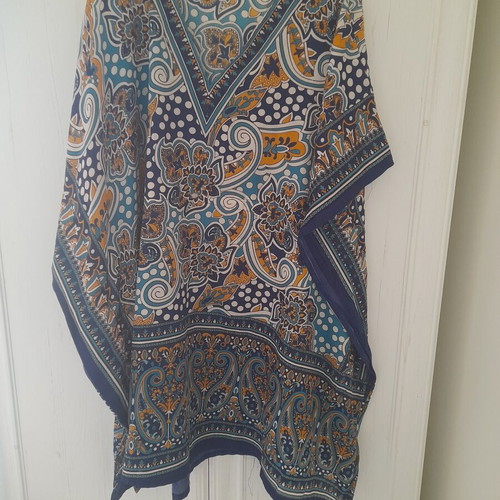 Kimono dress for beach, used, multicolor, free size