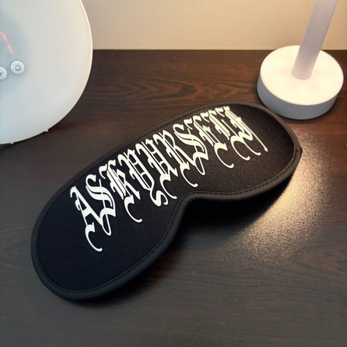 ASKYURSELF Goth Logo Sleeping Mask new