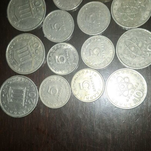 Greek coins used 1980-1985, pack