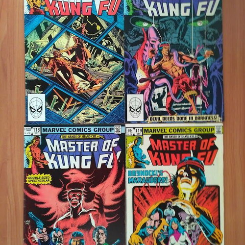 Master of Kung Fu comics set, issues 100-121, Marvel Comics