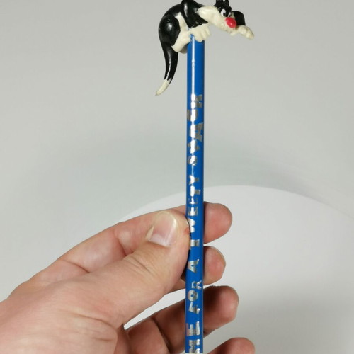 Applause collectible pencil with Sylvester figure Looney Tunes like new