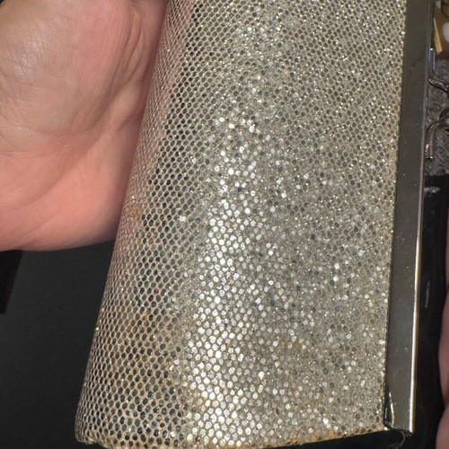 Evening handbag like new in champagne color with chain