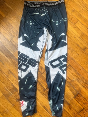 Unisex fitness leggings like new, black and gray, size XL