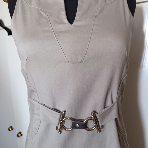 Sandro Ferrone short dress like new, cotton with elastane, taupe gray, size S/M