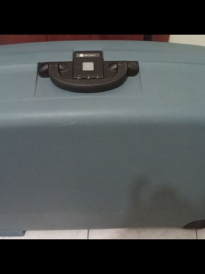 Delsey suitcase used, hard shell, blue, 74x60x25 cm