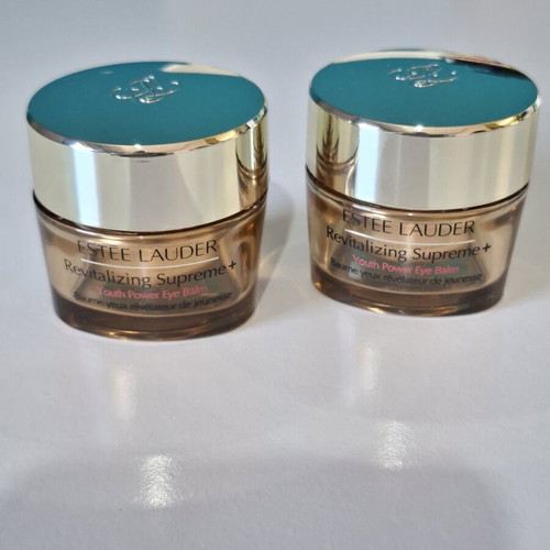 2 empty Estee Lauder Revitalizing Supreme+ eye cream jars 15 ml
