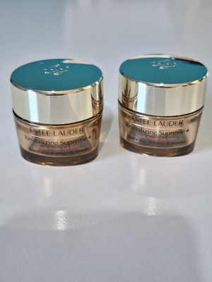 2 empty Estee Lauder Revitalizing Supreme+ eye cream jars 15 ml
