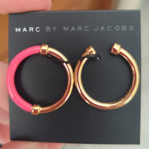 Marc by Marc Jacobs ring set new, gold with neon pink details