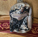 Children's backpack used, gold