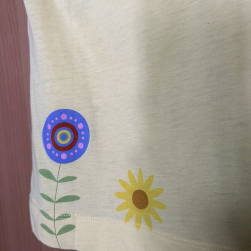 Oysho summer pajama top used, colorful yellow, size S