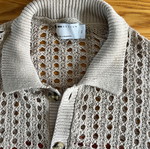ASOS Design Crochet Knit Shirt 2XL, multicolor stripes