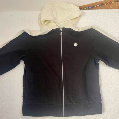 Nike Two-Tone Hoodie Black & Off-White Size XL Like New