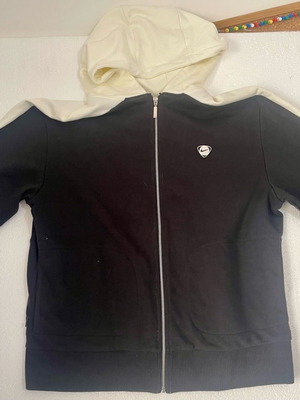 Nike Two-Tone Hoodie Black & Off-White Size XL Like New