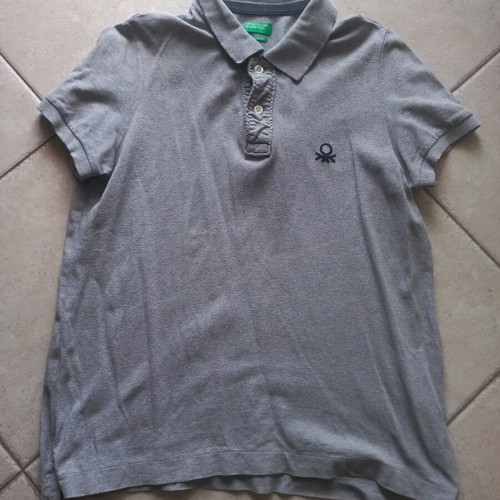 United Colors of Benetton Polo Muscle Fit γκρι XL σε πολύ καλή κατάσταση