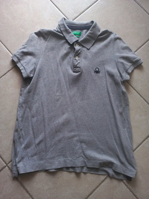 United Colors of Benetton Polo Muscle Fit γκρι XL σε πολύ καλή κατάσταση