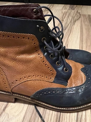 Brogue boots used, brown and blue, size 42