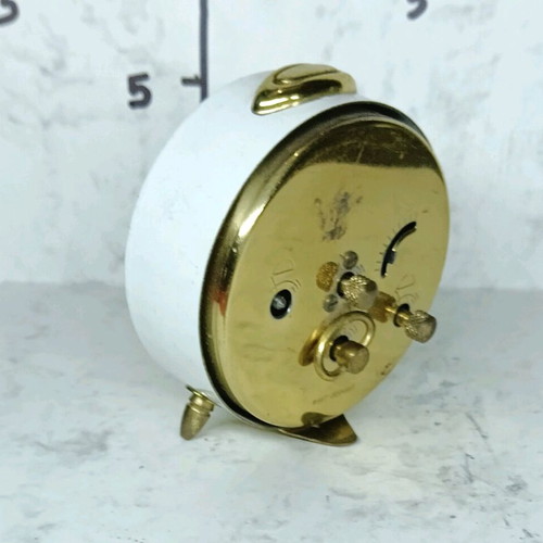 Blessing mechanical analog table clock used, vintage West Germany