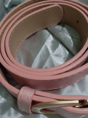 Ζώνη Pink Dust καινούργια, τεχνητό δέρμα, μέγεθος έως XL