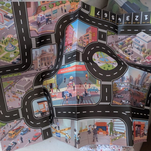 City Play Mat with Traffic Signs like new