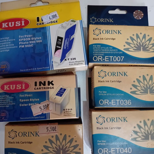 Epson printer ink T007 to T020 like new, set of 9 pcs