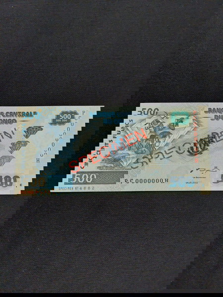 SPECIMEN. CONGO 500 FRANCS.
