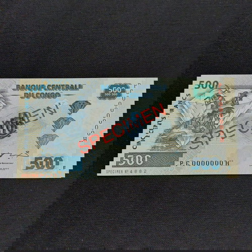 SPECIMEN. CONGO 500 FRANCS.