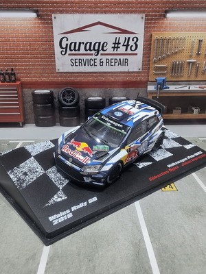 Volkswagen Polo WRC μεταλλικό μοντέλο 1:43, Wales Rally GB 2016, Red Bull διακόσμηση