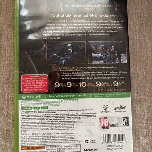 Walking Dead Season Two Xbox 360 used PAL