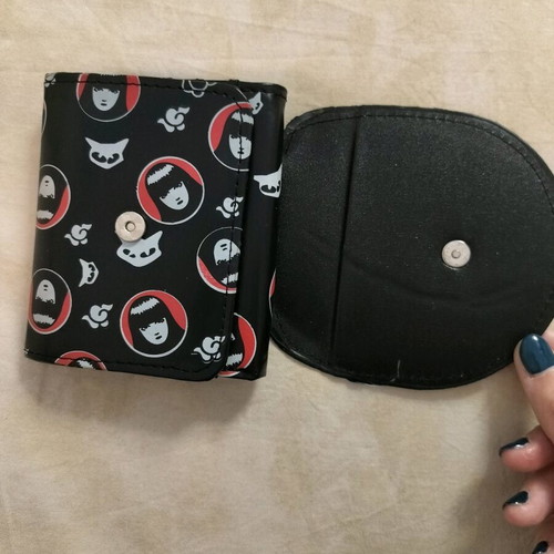Emily the Strange wallet used, vintage small black red white