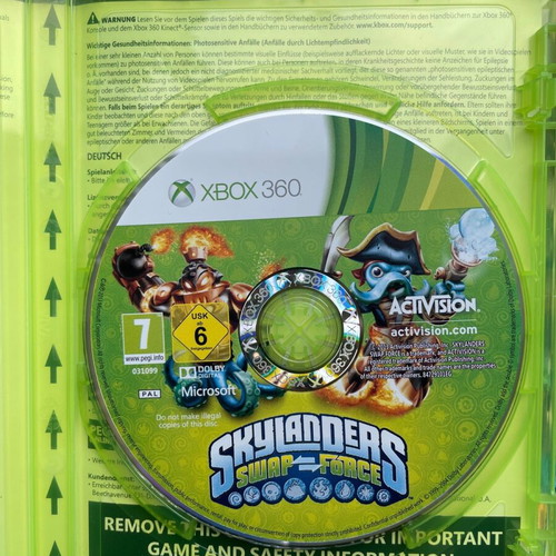 Xbox 360 Skylanders Swap Force Starter Pack used with 3 figures and game