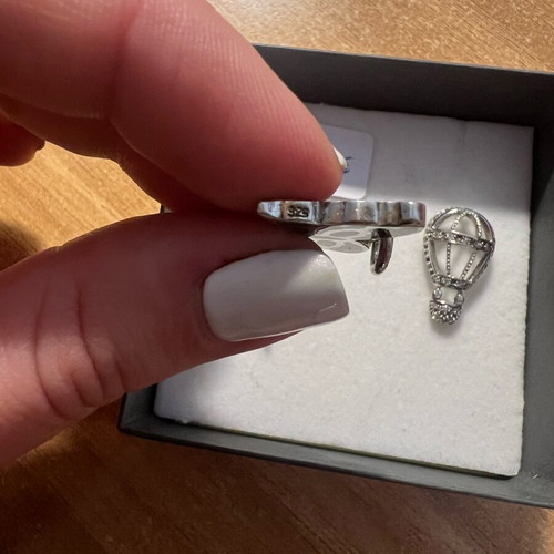 Silver 925 pendants like new, pack with Eiffel tower, butterfly, and hot air balloon
