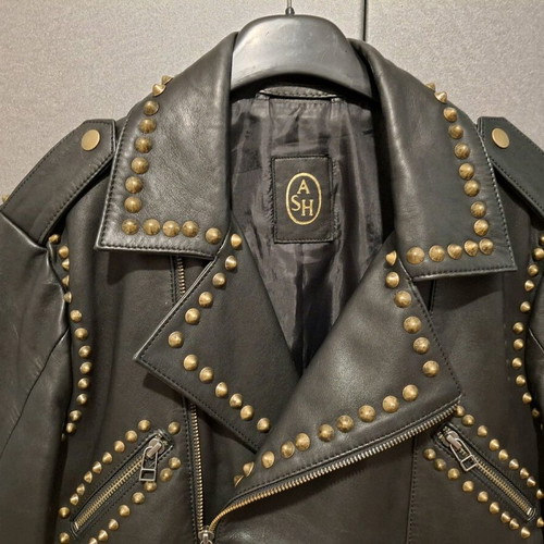ASH biker jacket leather like new, black