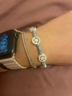 Smiley Faces bracelet new with blue details