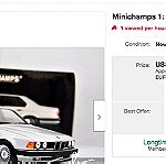  BMW 730i 1986 / MINICHAMPS / 1:18 - SILVER / DIECAST