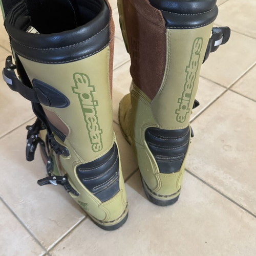Alpinestars Tech 3 Motocross Boots olive/brown size US 12 like new